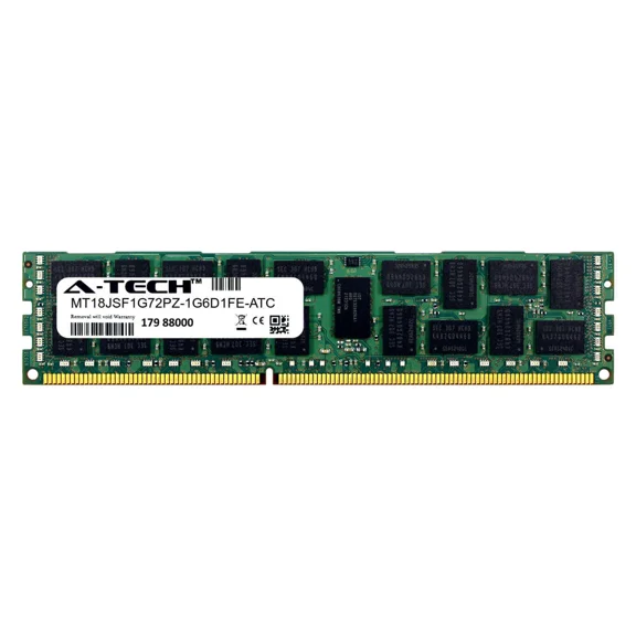 8Gb Pc3-12800R Rdimm (Micron Mt18Jsf1G72Pz-1G6D1Fe Equivalent) Server Memory Ram