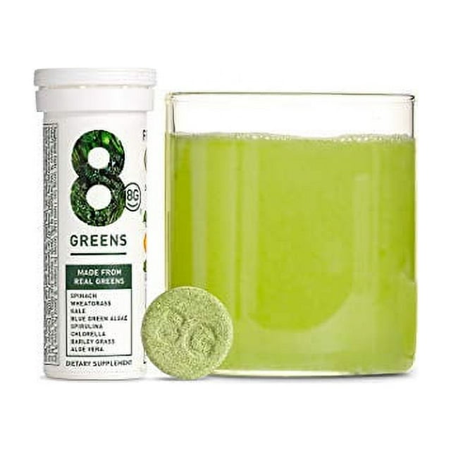 8Greens Effervescent Super Greens Dietary Supplement 8 Essential