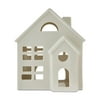 Ceramic Decorative House Christmas Tabletop Decoration, White, 8", by My Texas House
