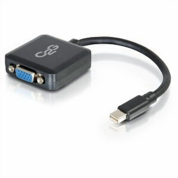 C2G 8in Mini DisplayPort to VGA Adapter-Thunderbolt to VGA Converter-M/F Black - DisplayPort cable - 8 in