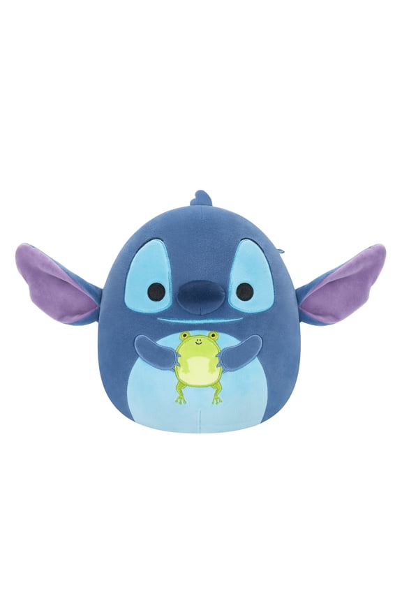 Official 8 inch Disney's Stitch Holding a Frog - Child's Ultra Soft Stuffed Plush Toy