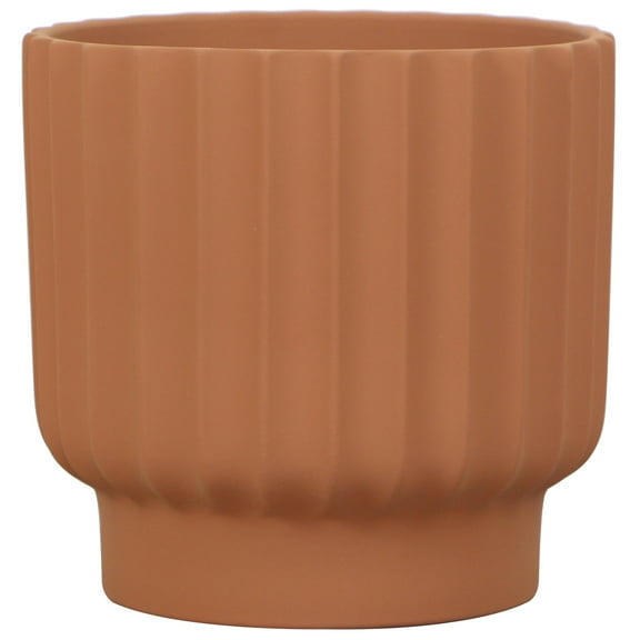 Mainstays Zion 8" x 8" x 8" Round Terracotta Planter