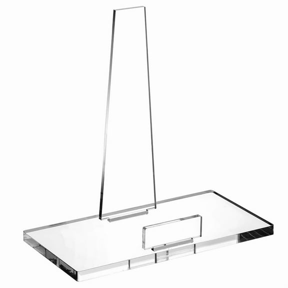 8Inch Acrylic Stands for Display Clear Postcard Plate Stand Picture with Square Block Base Home Office