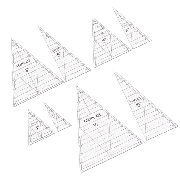 8Inch Clear Ruler With Angled Marking For Sewing Quilting Projects