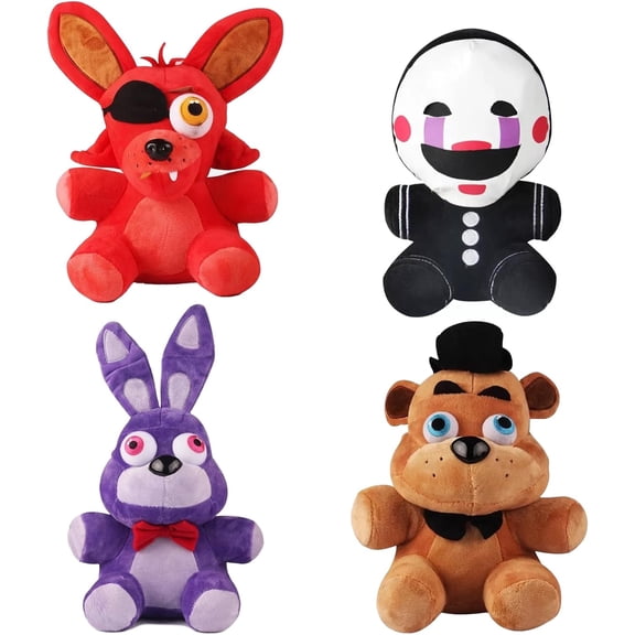 8 Inch Creepy Horror Animal Plush Set of 4 Pcs, Soft Stuffed Cartoon Doll Collectible Toys Gift for Fans