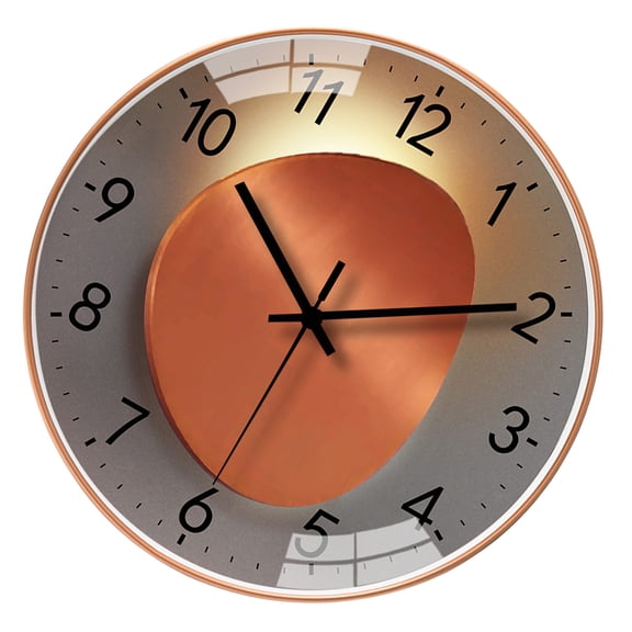 8Inch Glass Wall Clock Not Ticking Quiet and Operated Clocks Perfectly for Bedroom and Library Use