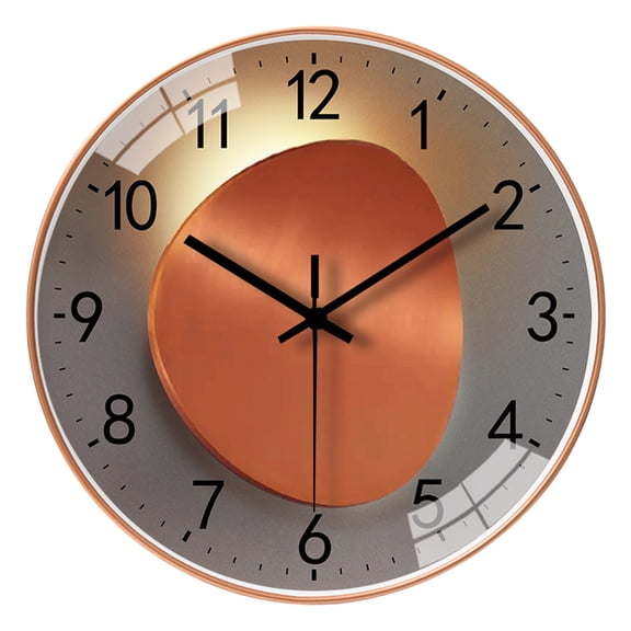 8Inch Glass Wall Clock Quiet Feature Contemporary Wall Decoration for and Restaurant Wall Clocks