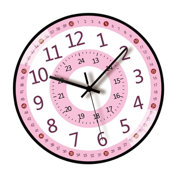 8Inch Kids Learning Clock Wall Clock Telling Time Teaching Clock In Playroom