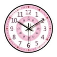 thumbnail image 1 of 8Inch Kids Wall Clock Early Learning Time Management Quiet Telling Time Teaching Clock For Bedrooms Classrooms, 1 of 9