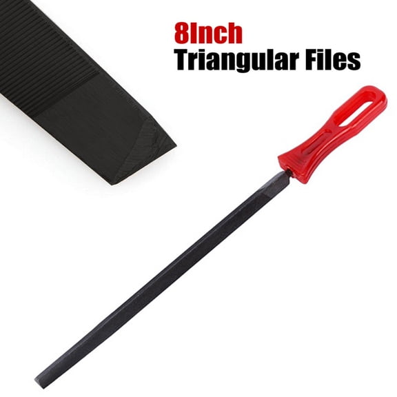 8Inch Triangle Steel File Triangular Files Woodworking Grinding Saw Accessories