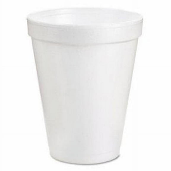 8J8 CPC 8 oz Space Saver Foam Cups - White, Case of 1000