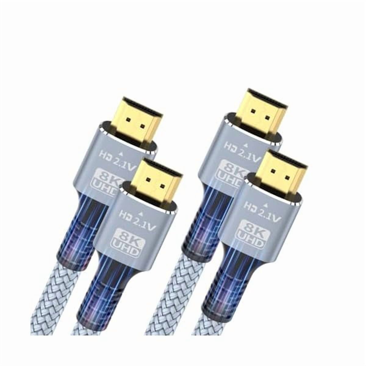 8K 10K 4K HDMI Cable 48Gbps 10FT/3M, Certified Ultra High Speed HDMI Cable Braided Cord-4K@120Hz 8K@60Hz, DTS:X, HDCP 2.2 & 2.3, HDR 10 Compatible for Roku TV/PS5/HDTV/Blu-ray (2)