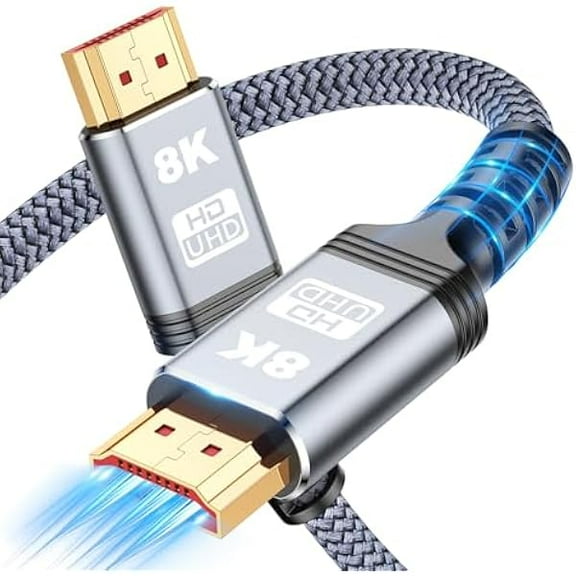 8K 10K 4K Long HDMI Cable 48Gbps 16FT/5M, Certified Ultra High Speed HDMI Cable Braided Cord-4K@120Hz 8K@60Hz, DTS:X, HDCP 2.2 & 2.3, HDR 10 Compatible with Roku TV/PS5/HDTV/Blu-ray