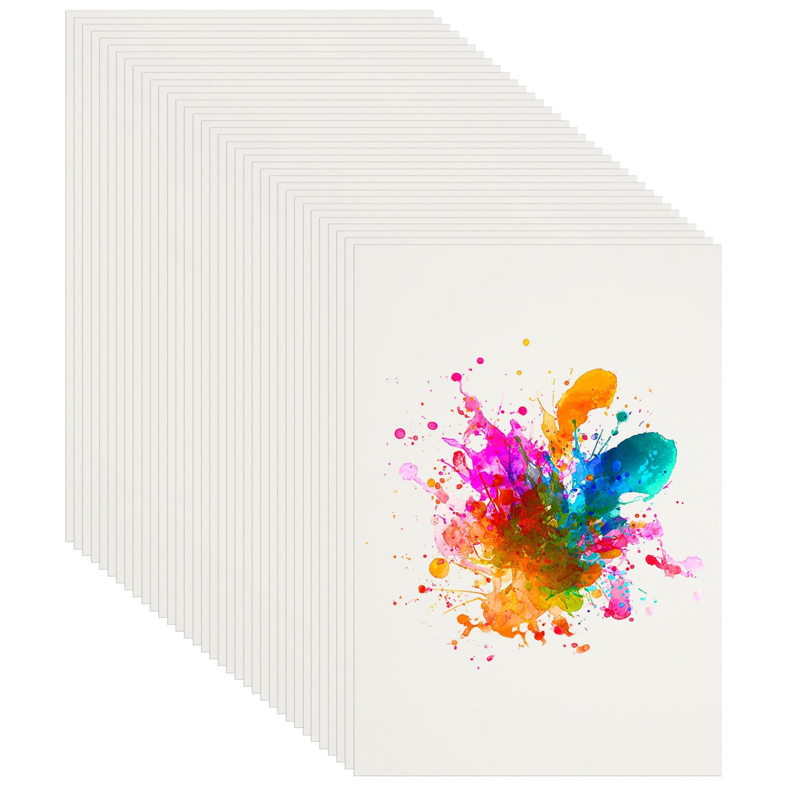 8K 160 GSM Cotton Cold Press Watercolour Paper Bulk, Beige, Pack of 50