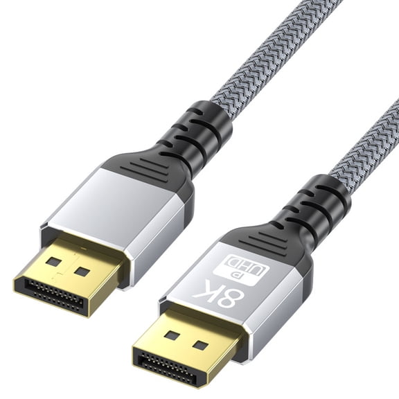 8K 4K DisplayPort Cable, 6.6ft DP Cable 1.4 [VESA Certified, 8K@60Hz, 4K@144Hz, 2K@165Hz], Bradied High Speed Display Port Cable 144Hz, for Gaming Monitor, HDR/FreeSync/G-Sync, Graphics Card