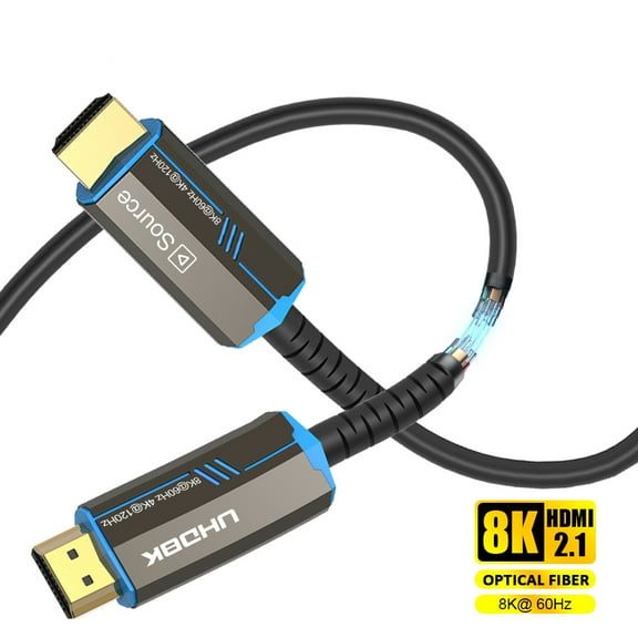 8K 60Hz HDMI 2.1 Fiber Optical Cable 4K 120Hz 2.0 Ultra High Speed 48Gbps HDR eARC 3D HDCP 3FT/6FT/10FT/16FT/33FT/49FT/66FT/98FT/164FT For TV Projector