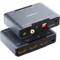 8K60Hz HDMI Splitter 1 in 2 Out, HDMI 2.1 Splitter Supports 4K120Hz, EDID, 48 Gbps, VRR, ALLM