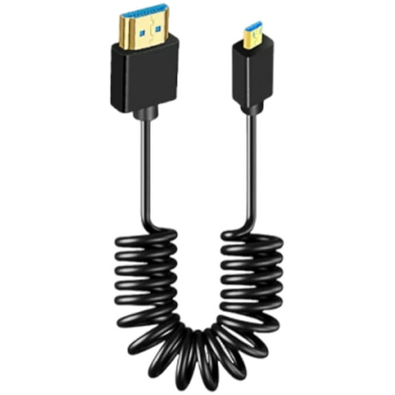 8K@60Hz UHD2.1 Version Spring Cord Aluminum Foil Shielding Stretchable Cable Enhances Durability for Displays