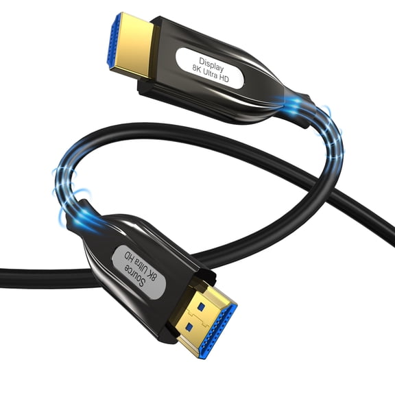 8K 60hz Fiber Optic HDMI 2.1 Cable [33 Feet], Long CL3 Rated HDMI Cable 48Gbps 60hz 120hz HDR/eARC/HDCP 2.2&2.3 Ultra High Speed Compatible with Apple-TV Dolby Vision Atmos PS5 PS4, Xbox RTX 3080