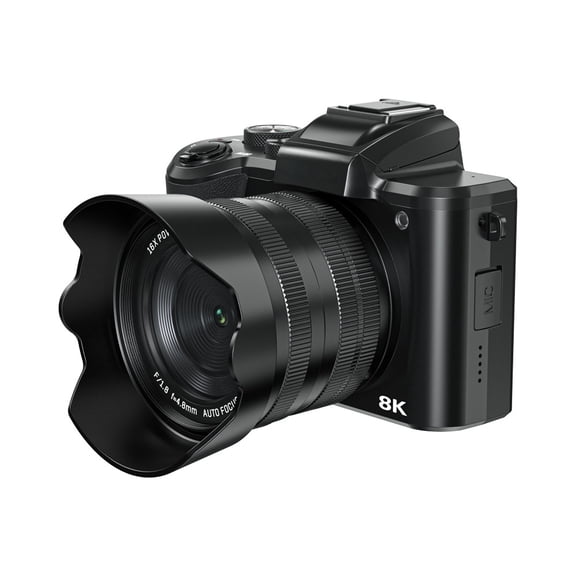 8K Digital Camera, 88MP Mirrorless-Style Camera with Touchscreen & Webcam Function