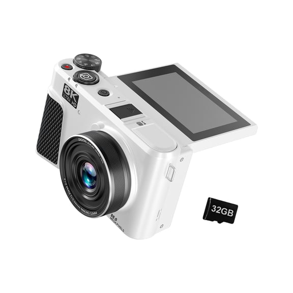 8K Digital Photography Camera 18X Digital Zoom Vlog Video Recorder 180 Degree Flipping Screen Wifi Webcam Camera
