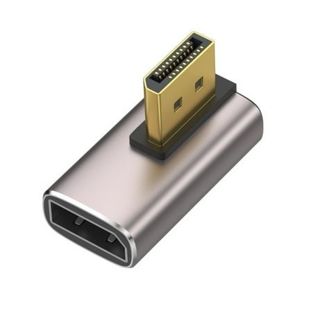 8K DisplayPort 1.4 Adapter Right Angle DisplayPort Male to Female Vertical Connectors