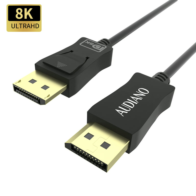 8K DisplayPort Cable Ultra HD DisplayPort Male to Male Cord, 7680x4320  Resolution, 8K@60Hz, 4K@144Hz, 1080P@240Hz, support 32.4Gbps, HDP, HDCP for  PC, Laptop, HDTV, DP to DP Cable-10FT/3M 