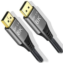 8K Displayport to DisplayPort 1.4 Cable 30ft 35ft 10m, Ultra HD 4K 144Hz, 8K 60Hz, HBR3(7680x4320 Resolution), High Speed 32.4Gbps, Long Nylon Braided DisplayPort 1.4 1.2 Cable 33ft