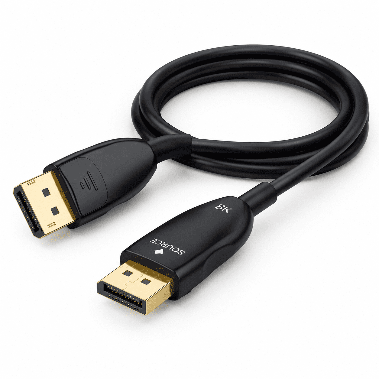 Monitor Cabling 8K Fiber Optic DisplayPort 2.1 Cable, 66ft, 54Gbps High Speed for ...