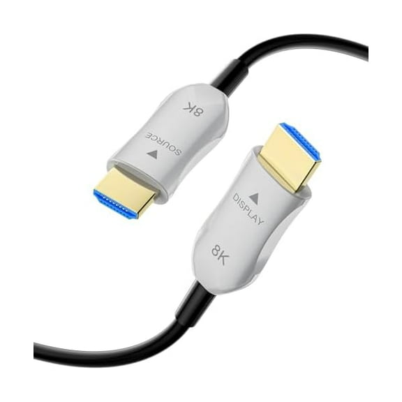 8K Fiber Optic HDMI 2.1 Cable 6.6ft, Active HDMI Cable Slim, High Speed Fiber HDMI Cord, 48Gbps, 8K@60Hz 4K@120Hz, Dynamic HDR, eARC, HDCP 2.2&2.3, 3D, for HDTV Monitor Game Laptop Xbox PS4/PS5