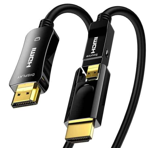 8K Fiber Optic Micro Mini HDMI to HDMI Cable for Easy Pre-Buried Tube Installation, Projector Camera HDTV