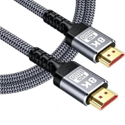 8K HD HDTV Cable 10FT for Gaming,TV,Monitor,Laptop,PS5 Streaming Devices,High Speed 48Gbps Ultra HD Audio Video Zero Latency,4K@240HZ/8K@60HZ/10K,Compatible HDMI 2.1