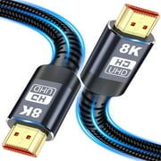 8K HDMI Cable 2.1, 1M/3.3FT Ultra HD Cable High-Speed Lead 48Gbps, HDMI Cables 8K@60Hz 7680x4320, 8K@120Hz Supports Dynamic HDR, eARC, Dolby Atmos and More