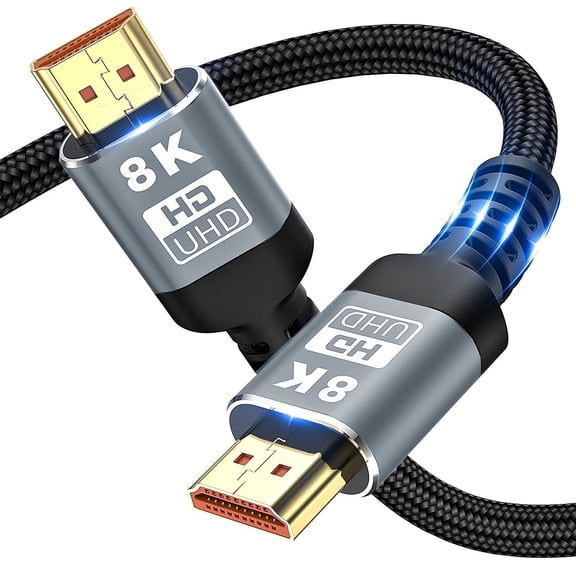 8K HDMI Cable 2.1 48Gbps 10FT/3M,AUBEAMTO High Speed HDMI Braided Cord-4K@120Hz 8K@60Hz, DTS:X, HDCP 2.2 & 2.3, HDR 10 Compatible with Dolby Vision Apple TV 4K Roku Sony LG Samsung Xbox PS4 PS5