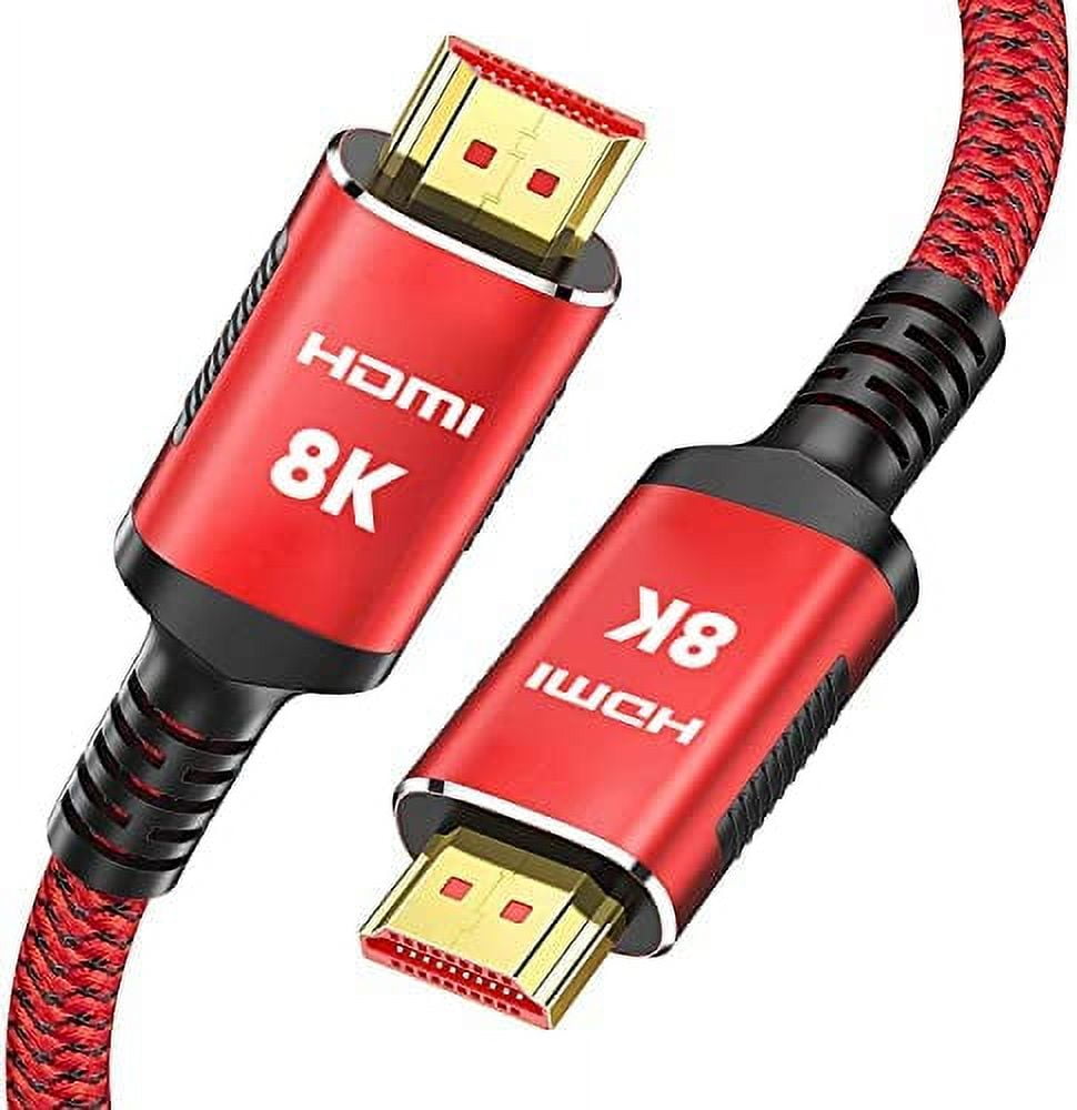  Stouchi HDMI Cord 8K 48Gbps 1FT, Short Ultra High Speed HDMI  2.1 Cable, 4K@120Hz 8K@60Hz 2K@144Hz eARC HDCP 2.2 & 2.3 DTS:X HDR10  Compatible with PS5, Roku TV, Blu-ray, Monitor, PC