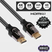 8K HDMI Cable High Speed DisplayPort 2.1 High Resolution Video Support 48Gbps- 5ft