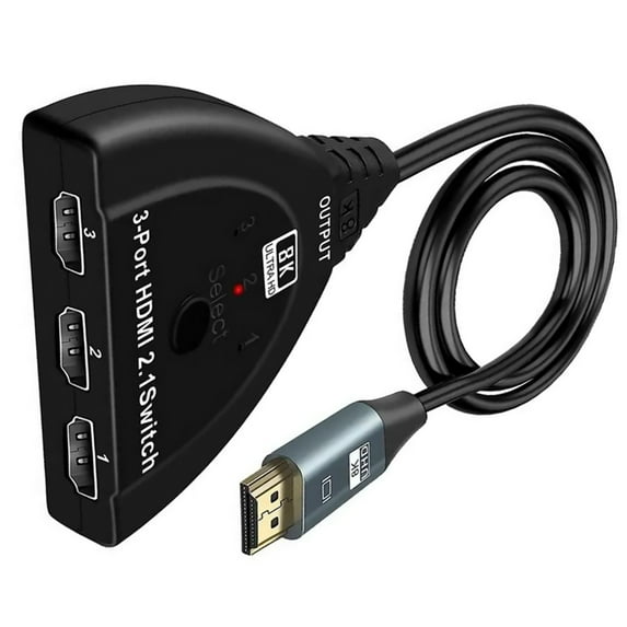8K HDMI Switcher One-Button Switch, LED Indicator for Trade Shows, Conference Rooms, and Living Rooms