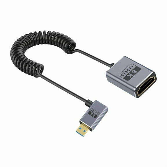 8K HDMI-compatible 2.1 Cable Micro to Standard 48Gbps Ultra High Speed Dynamic HDR Support 4K120Hz Coaxial Design with Flexible TPE Jacket