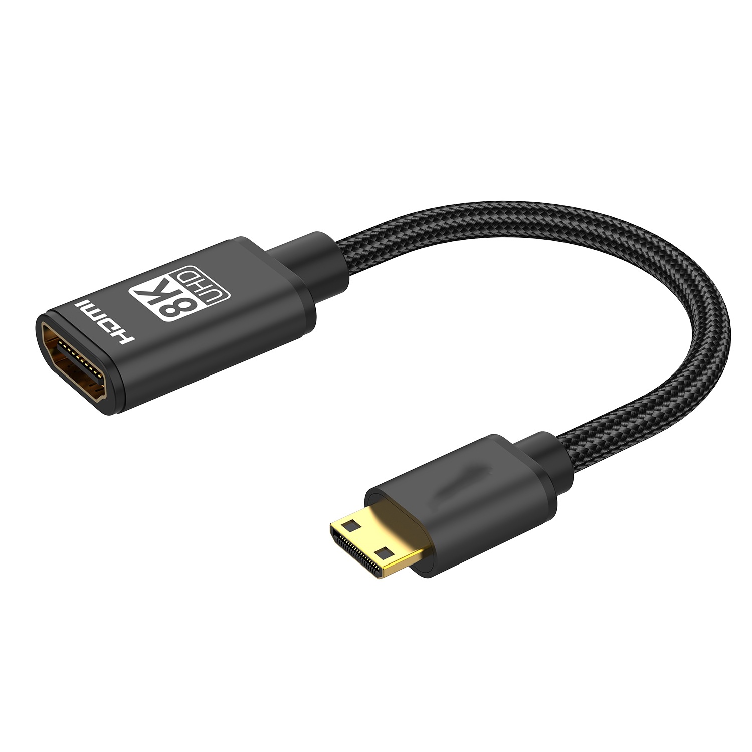 High Speed Adapter 8K HDMI to Mini HDMI Extension Cable, Gold-Plated, High-Speed Adapter ...