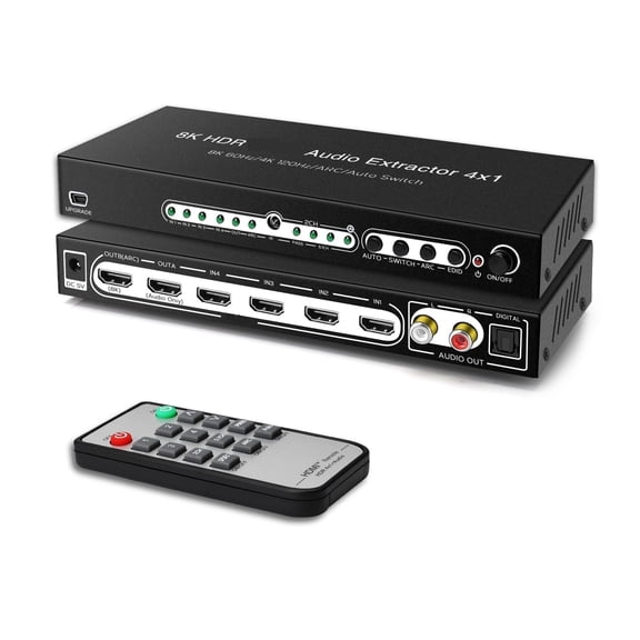 8K High-Def 4x1 Media Switch, Smart 7.1ch Converter Hub