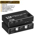 8K KVM Switch 4K 120Hz 2 Port HD KVM Switcher Box USB