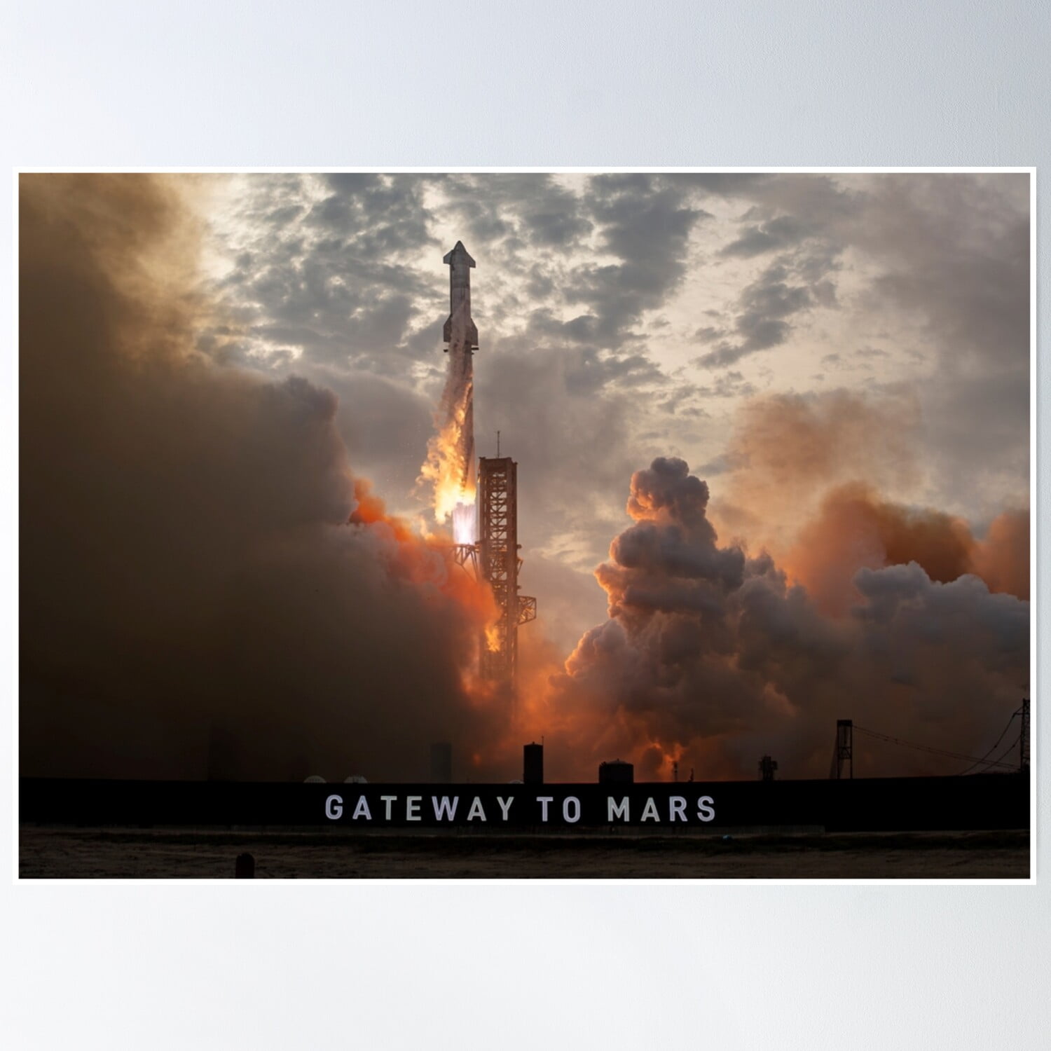 8K Starship Rocket Launch Poster Wall Art, Modern Wall Decor, 12x18 ...
