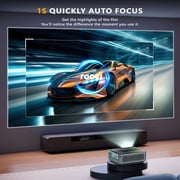 8K Supported 1200 ANSI Projector, Native 1080P Auto Focus, 5G WiFi & Auto 4D Keystone, Compatible with PS5/Smartphone/Laptop