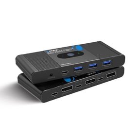 8K USB-C and DisplayPort KVM Switch with 3 USB-A and 1 USB-C Ports (KVM-21-DP-C)