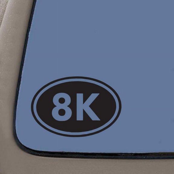 8K Vinyl Decal | 5.25-Inches By 3.5-Inches | Black | Car Truck Van SUV Laptop Macbook Wall Decals