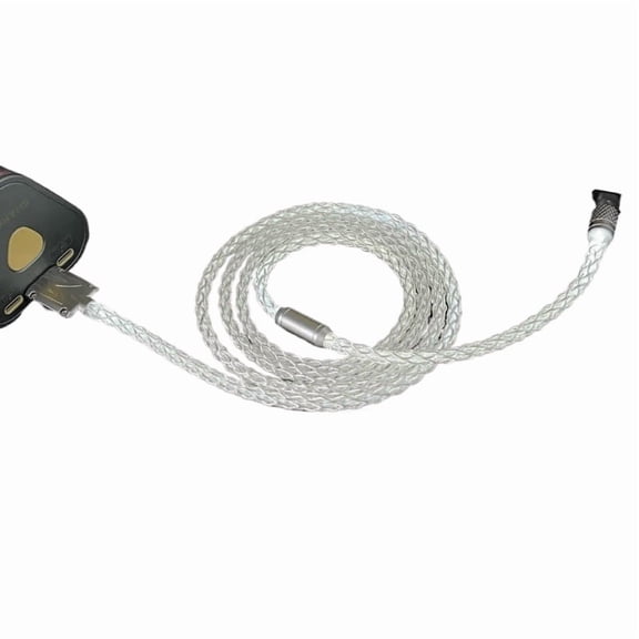 8K White Polka Dot Coiled Aviator Cable, Glowing USB C Data Cord with Handmade Bow for Custom Keyboard