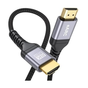 8K HDMI Cable 6.6FT, HDMI ARC/eARC Cable for Soundbar to TV 48Gbps Ultra High Speed HDMI 2.1 Cord Dolby Atmos 8K@60Hz, 4K@120Hz HDR10+ 3D HDCP2.2&2.3 for Vizio Sono Samsung Bose Soundbar