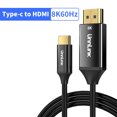 8K60Hz USB C to HDMI Cable 4K144Hz TypeC Thunderbolt 4 Adapter Phone