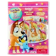 Bluey 8 Count Mini Play Pack with Small Coloring Book and Crayons, Valentine's Day Greeting Cards