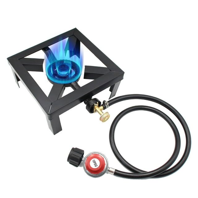 8KW Gas Boiling Ring Cast Iron Burner Large LPG Stove Outdoor Cooker Iron Frame Portable Fire Control Stove